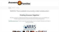 Desktop Screenshot of answers4families.org