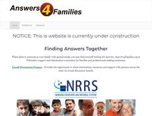 Tablet Screenshot of answers4families.org